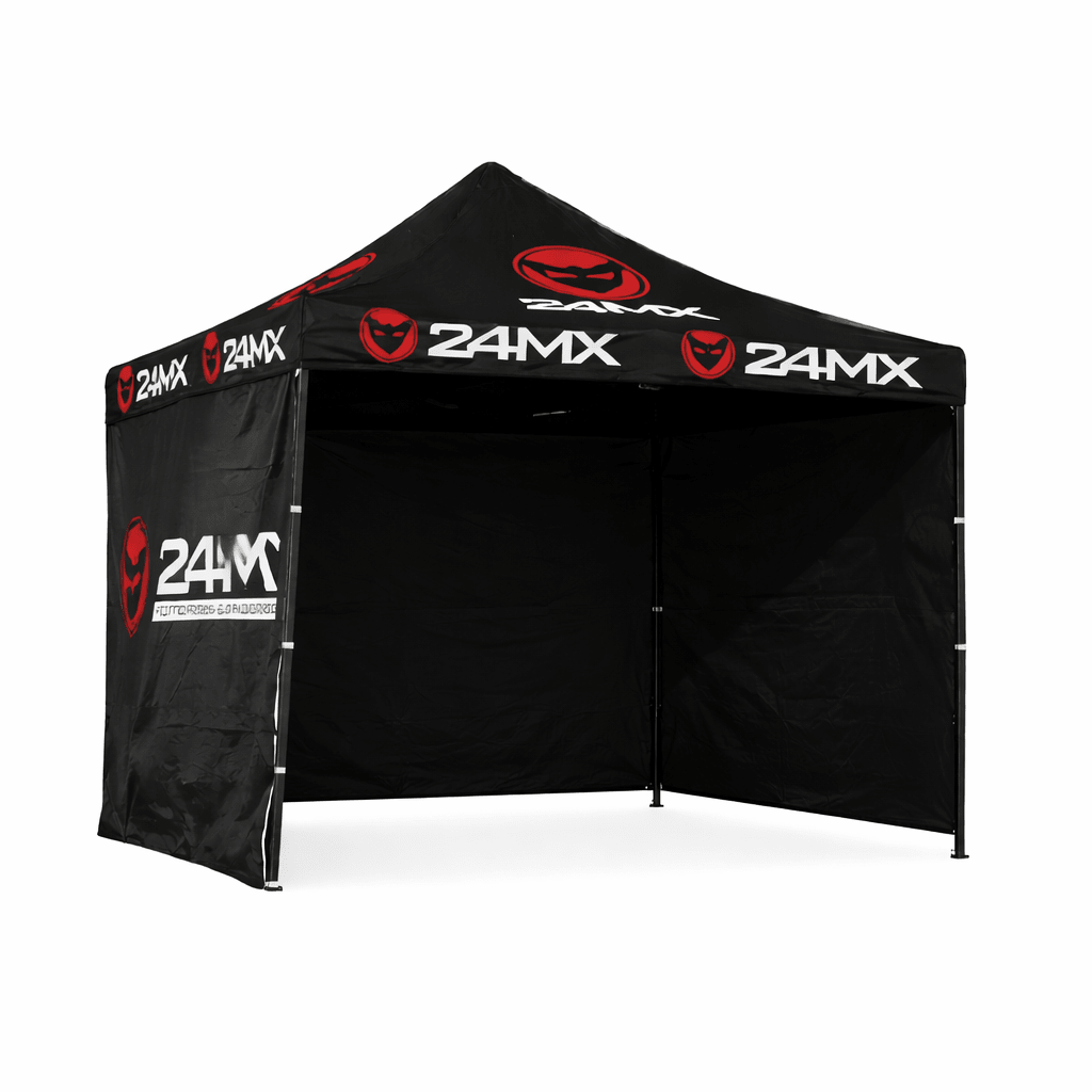 24mx zelt seitenwände 24MX Easy-Up Pavillon 3x3m Schwarz mit Wänden – FestivalStuff
