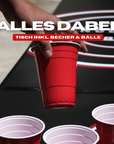Beer Pong Tisch Set "RedCupShop" inkl. 50 Becher & 8 Bälle