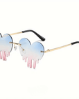 Sonnenbrille tropfenrandlose Herzchen - FestivalStuff