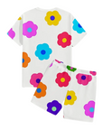 Herren Outfit bunte Blumen 2- teilig