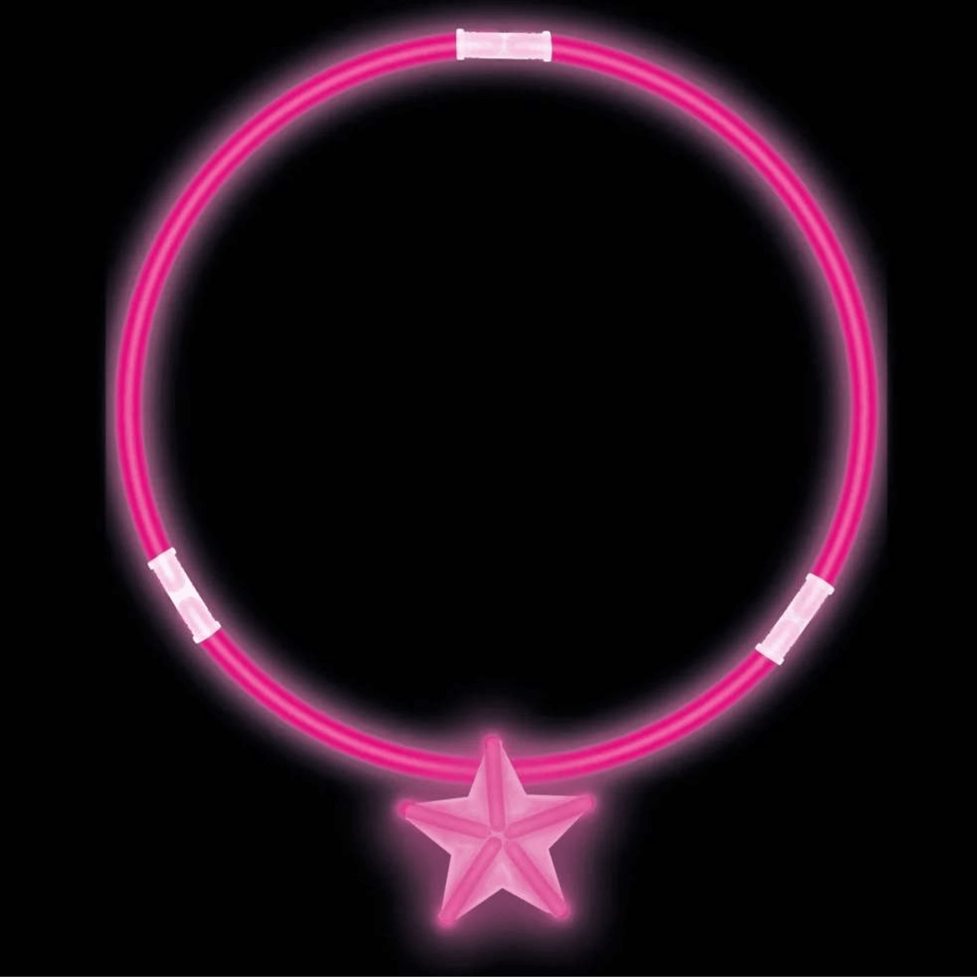 Knicklicht Halskette Stern in Pink - FestivalStuff