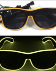 LED-Neonbrille Gelb