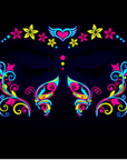 Neon Tattoo Gesicht Herz Ornament