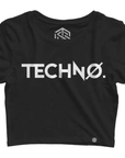 'New Techno' Crop Top (schwarz) - FestivalStuff