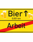 Schild Richtung Bier