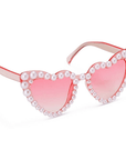 Sonnenbrille Herzform mit Perlen