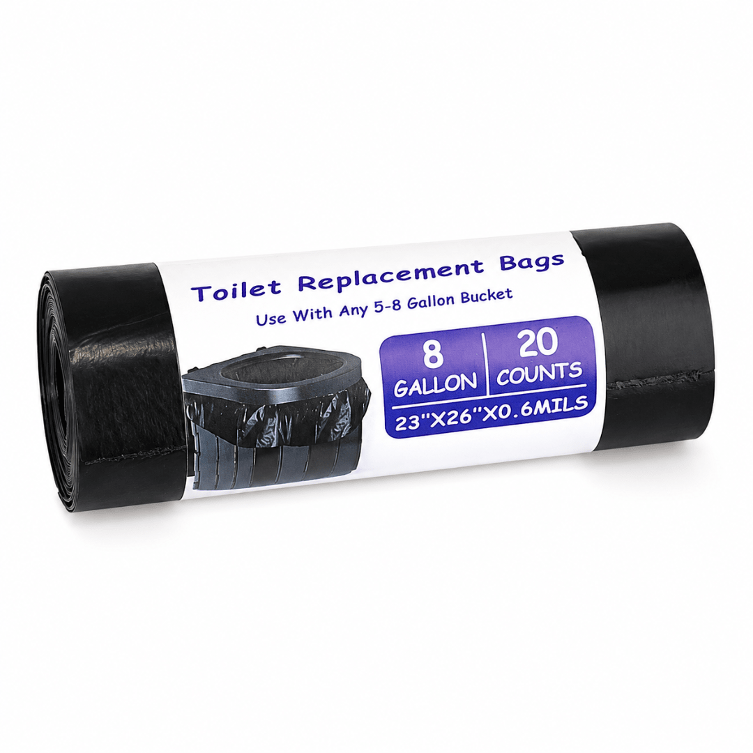 Camping Toilettenbeutel 20 Stück 30L Auslaufsicher Schwarz – FestivalStuff