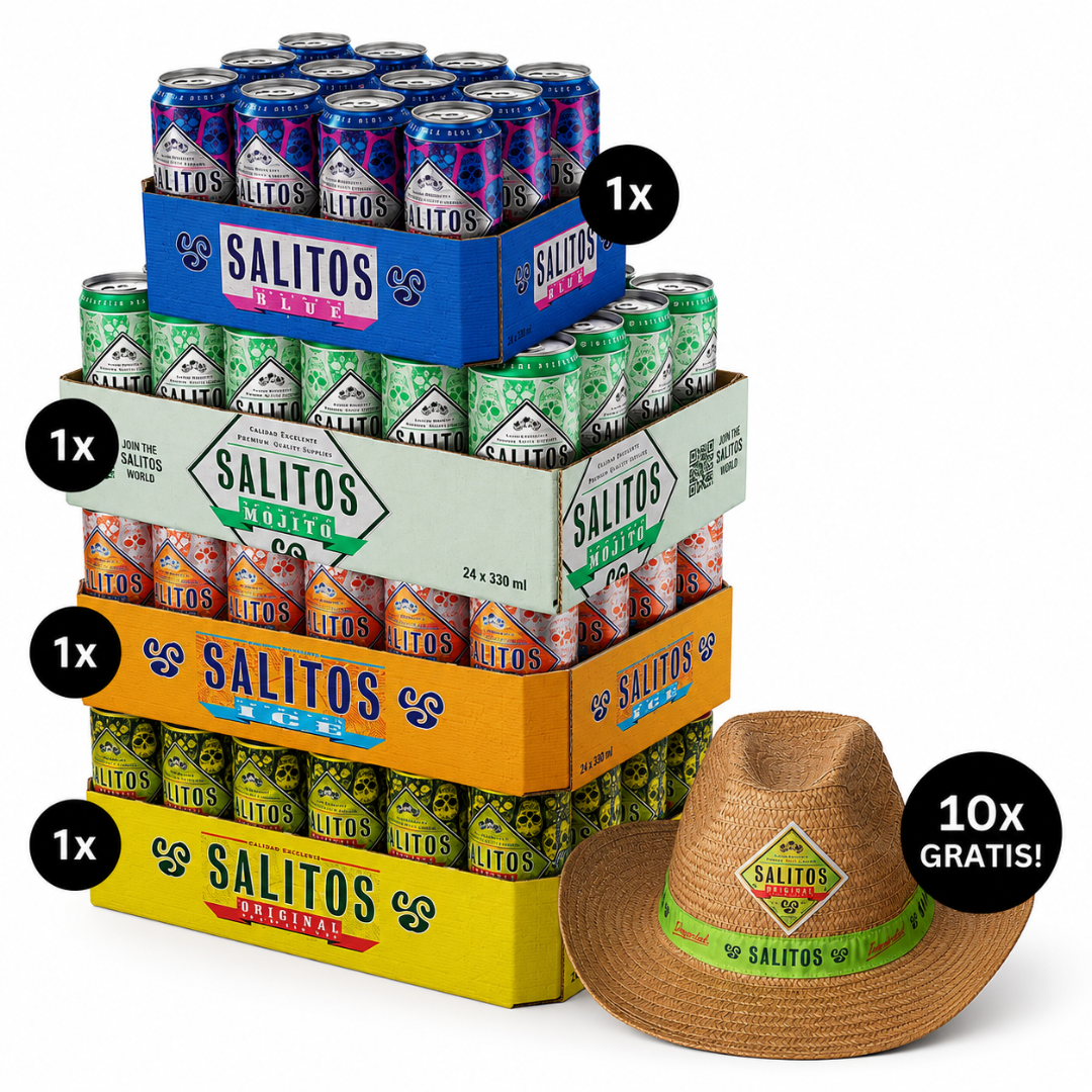 SALITOS Party Madness Bundle mit 10 Strohhüten – FestivalStuff