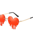 Sonnenbrille tropfenrandlose Herzchen - FestivalStuff