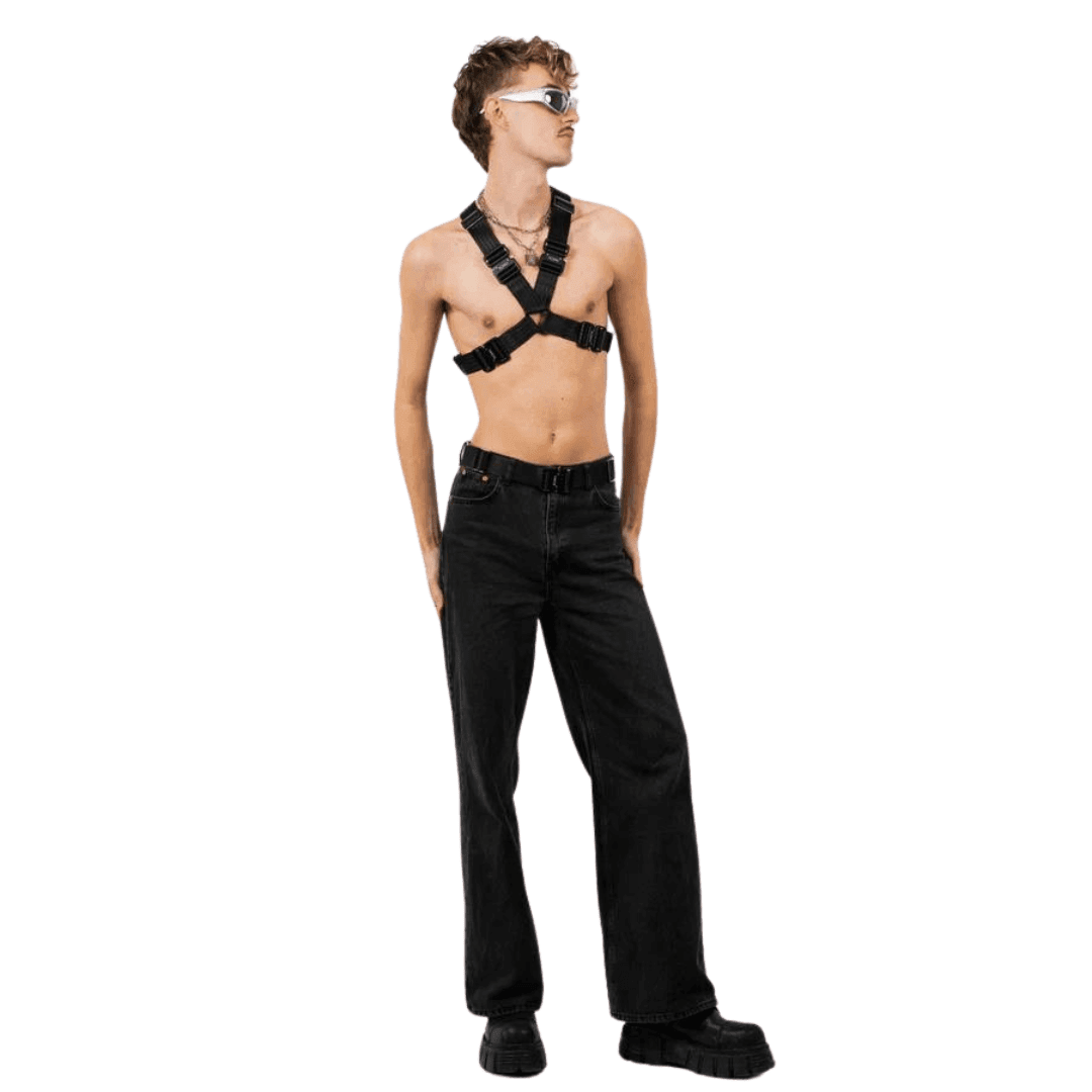 01 Harness Black - FestivalStuff