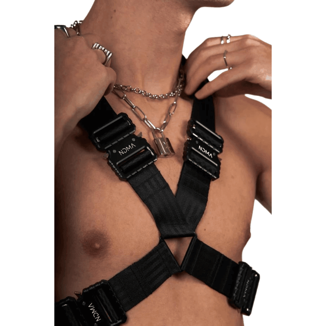 01 Harness Black - FestivalStuff