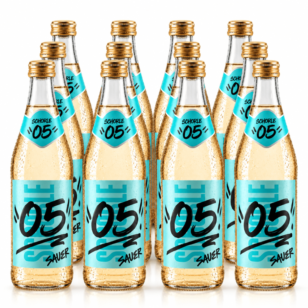 05 Schorle Sauer – 12 Flaschen Weinschorle Weiß 0,5 l - FestivalStuff