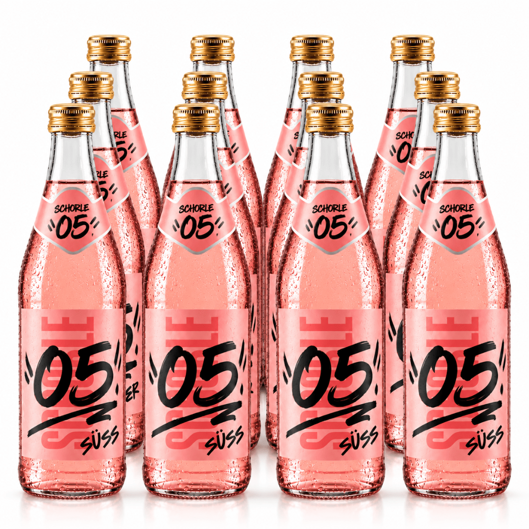 05 Schorle Süß – 12 Flaschen Weinschorle Rosé 0,5 l - FestivalStuff