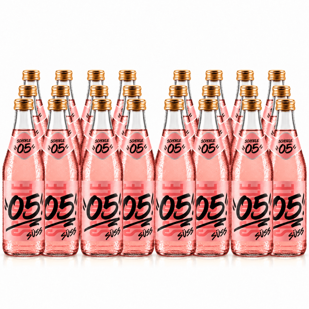 05 Schorle Süß – 24 Flaschen Weinschorle Rosé 0,5 l - FestivalStuff