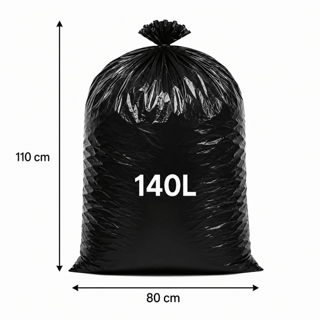 10 Müllsäcke 140 Liter Schwarz - FestivalStuff