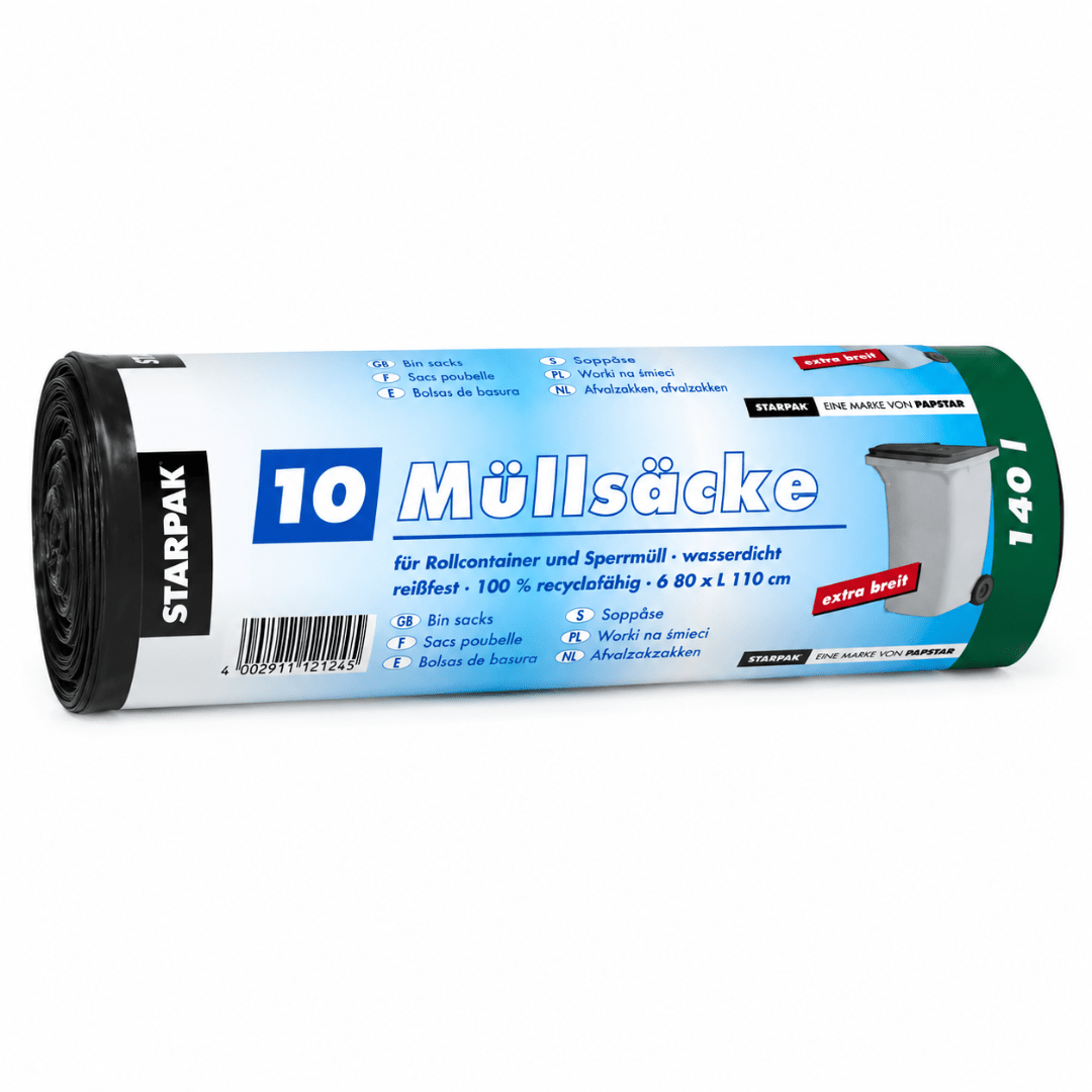 10 Müllsäcke 140 Liter Schwarz - FestivalStuff