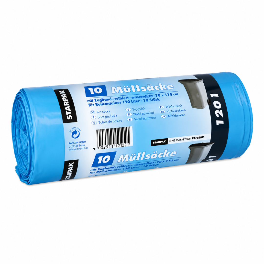 10 Müllsäcke 120 Liter Blau