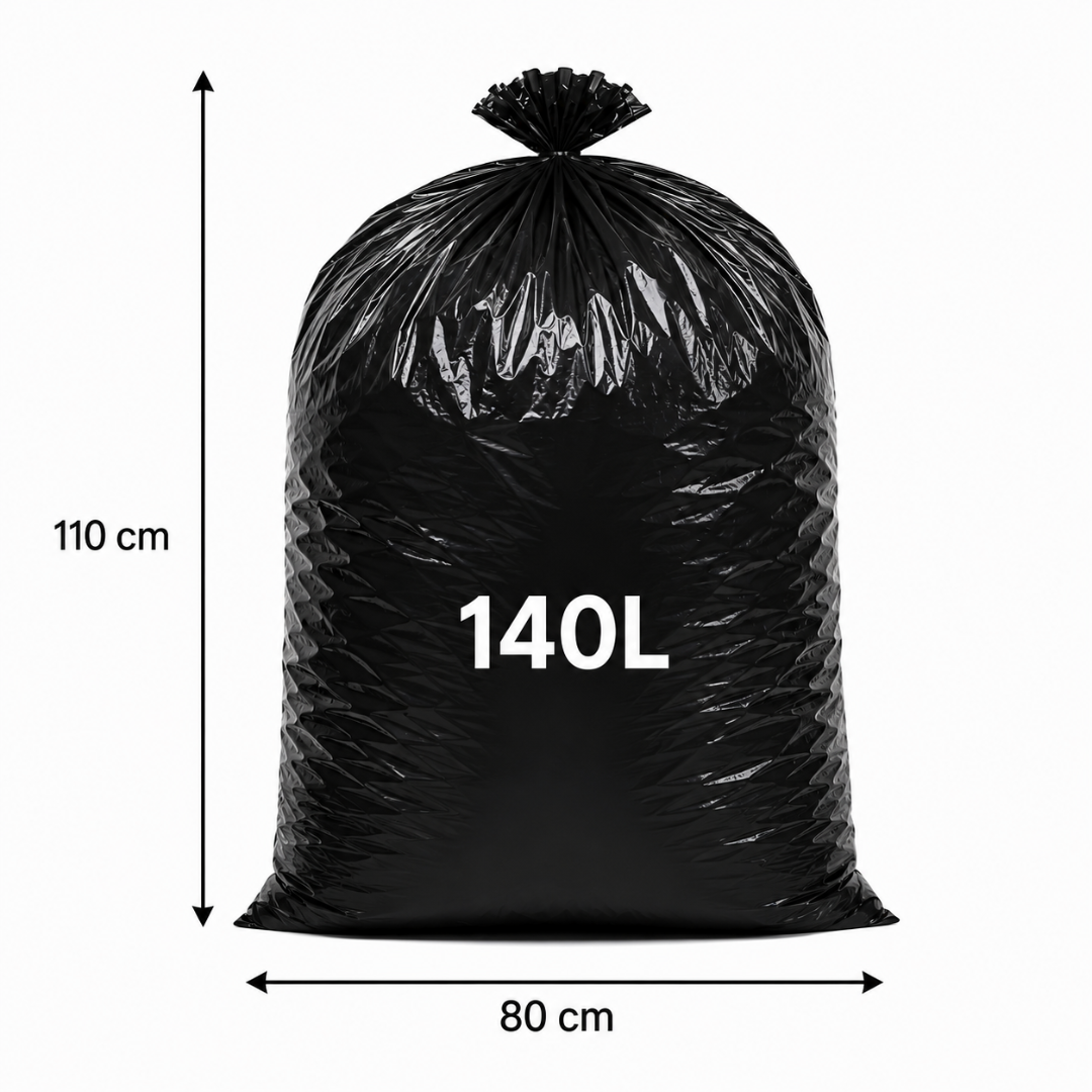 10 Müllsäcke 140 Liter Schwarz