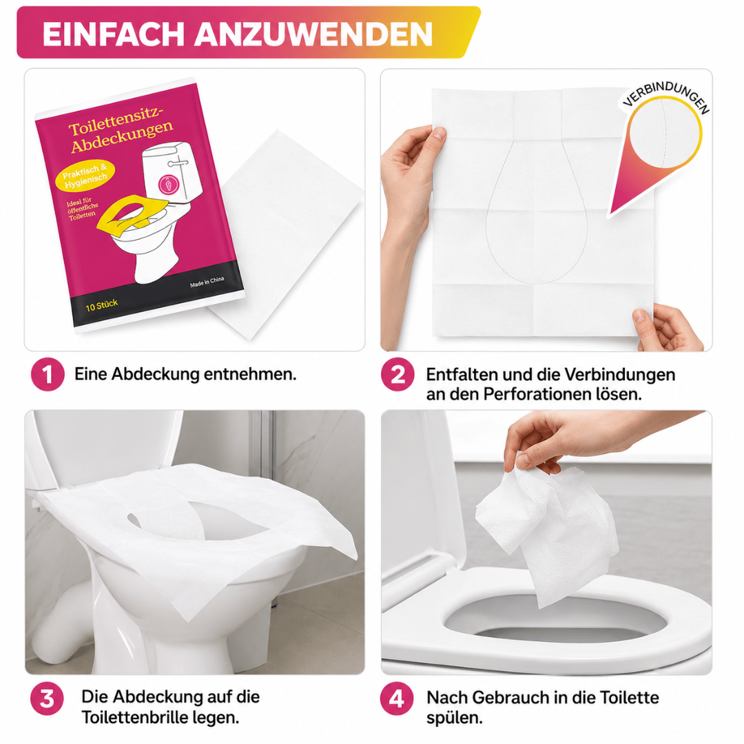 10x Einweg Toilettensitzbezüge - FestivalStuff