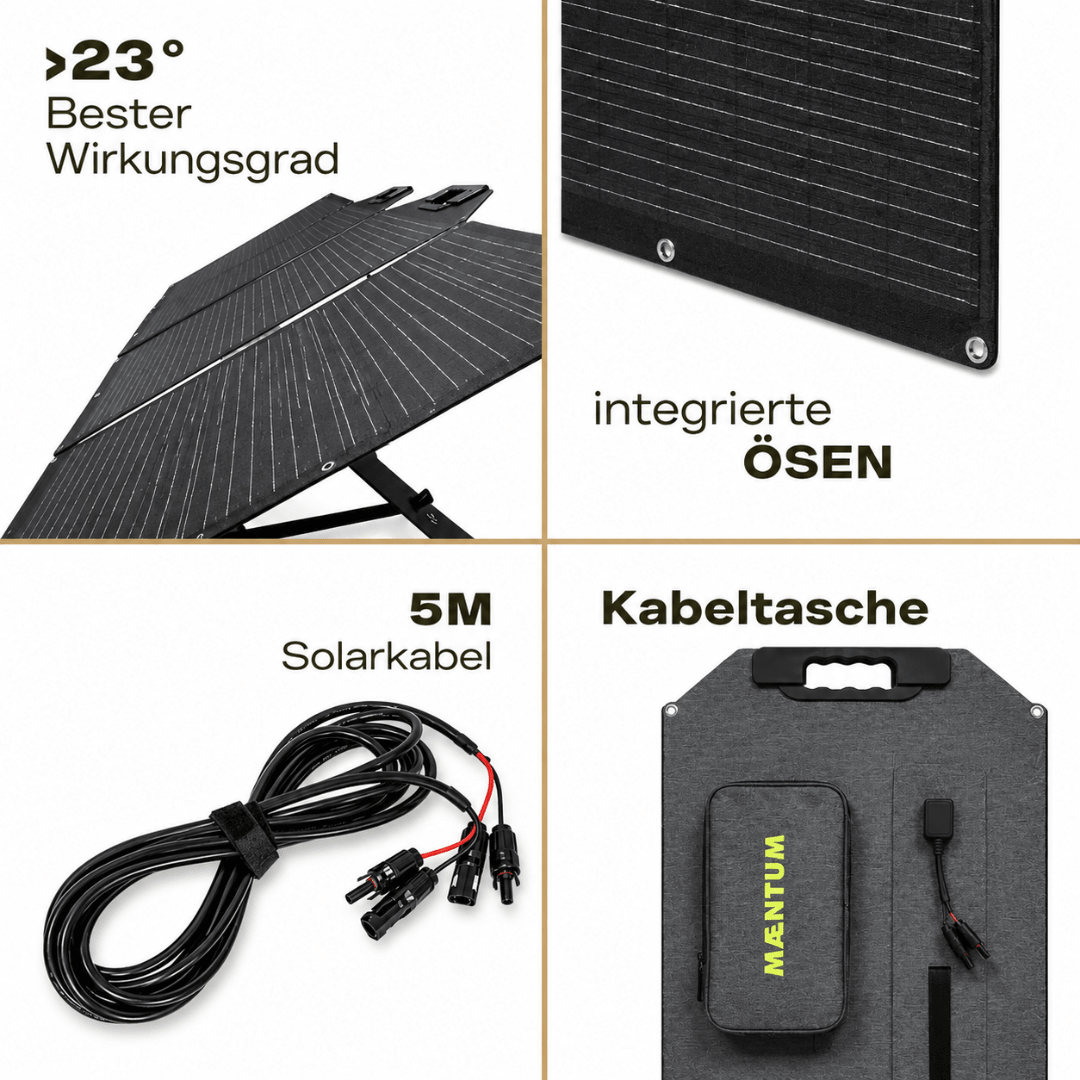 240W Faltbares Solarpanel 2.0 - FestivalStuff