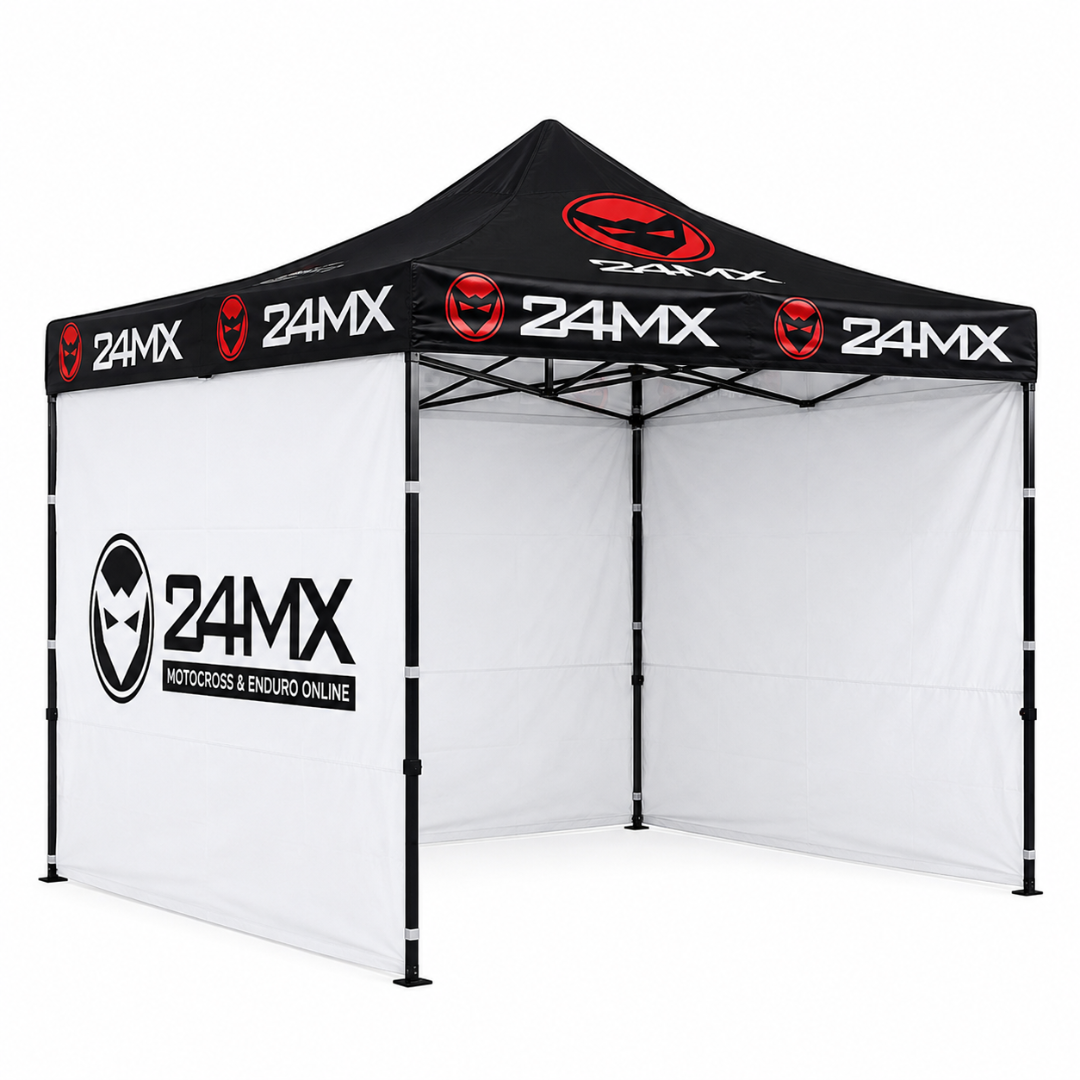 24MX Festival Pavillon 3x3 m Schwarz/Grau mit Wänden – Sonderedition