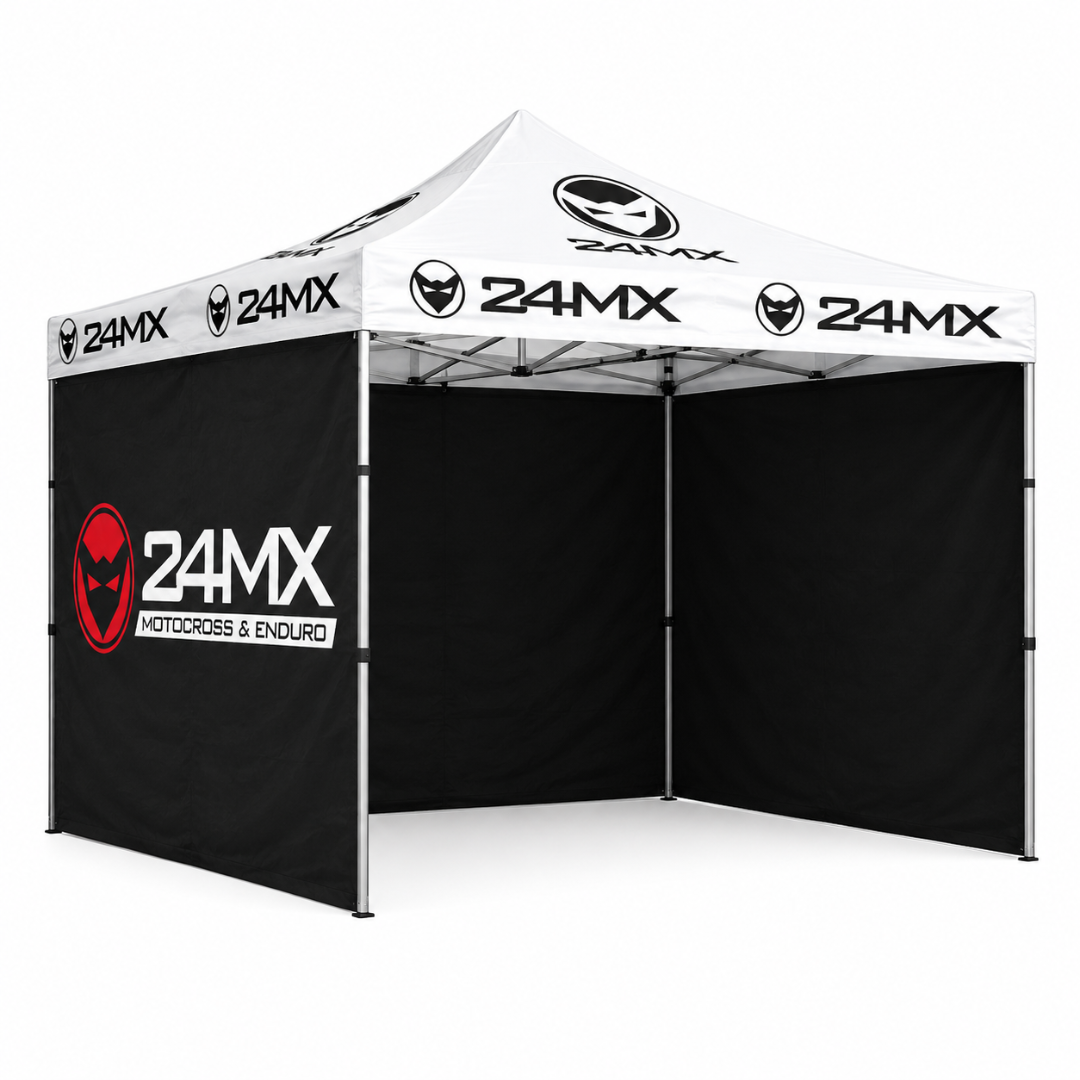 24MX Pavillon 3x3 m Grau/Schwarz mit Wänden – Sonderedition
