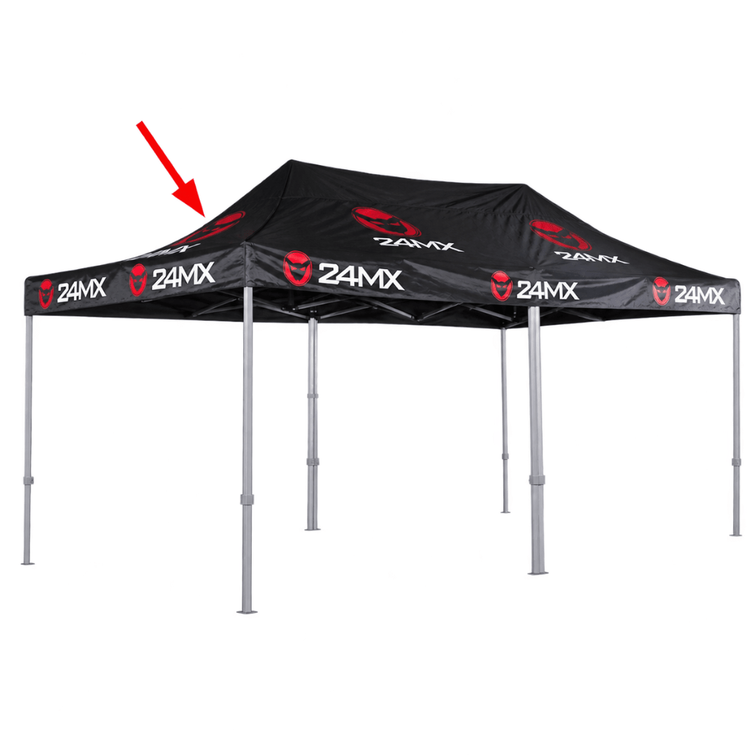 24MX 6x3 m Dachplane Schwarz (Nur Dach) - FestivalStuff