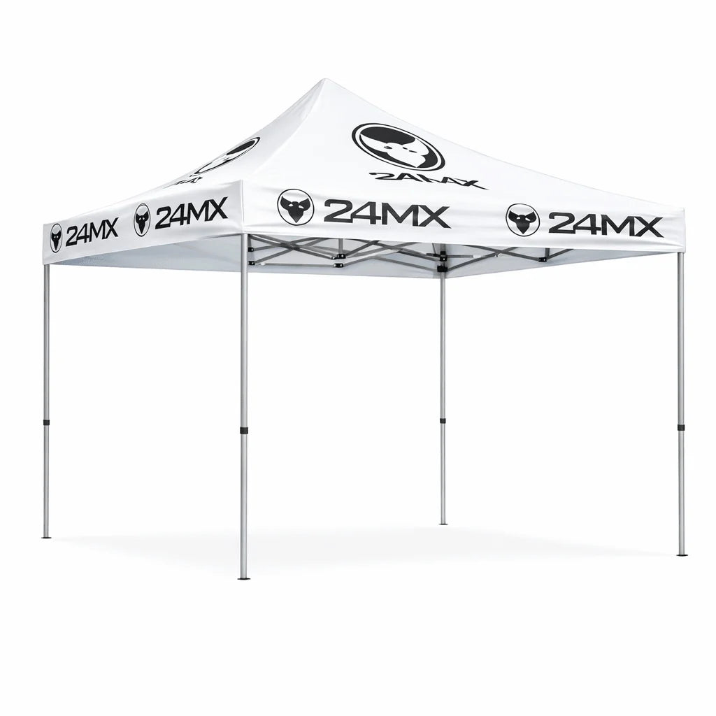 24MX Pavillon 3x3 m Grau/Schwarz mit Wänden – Sonderedition