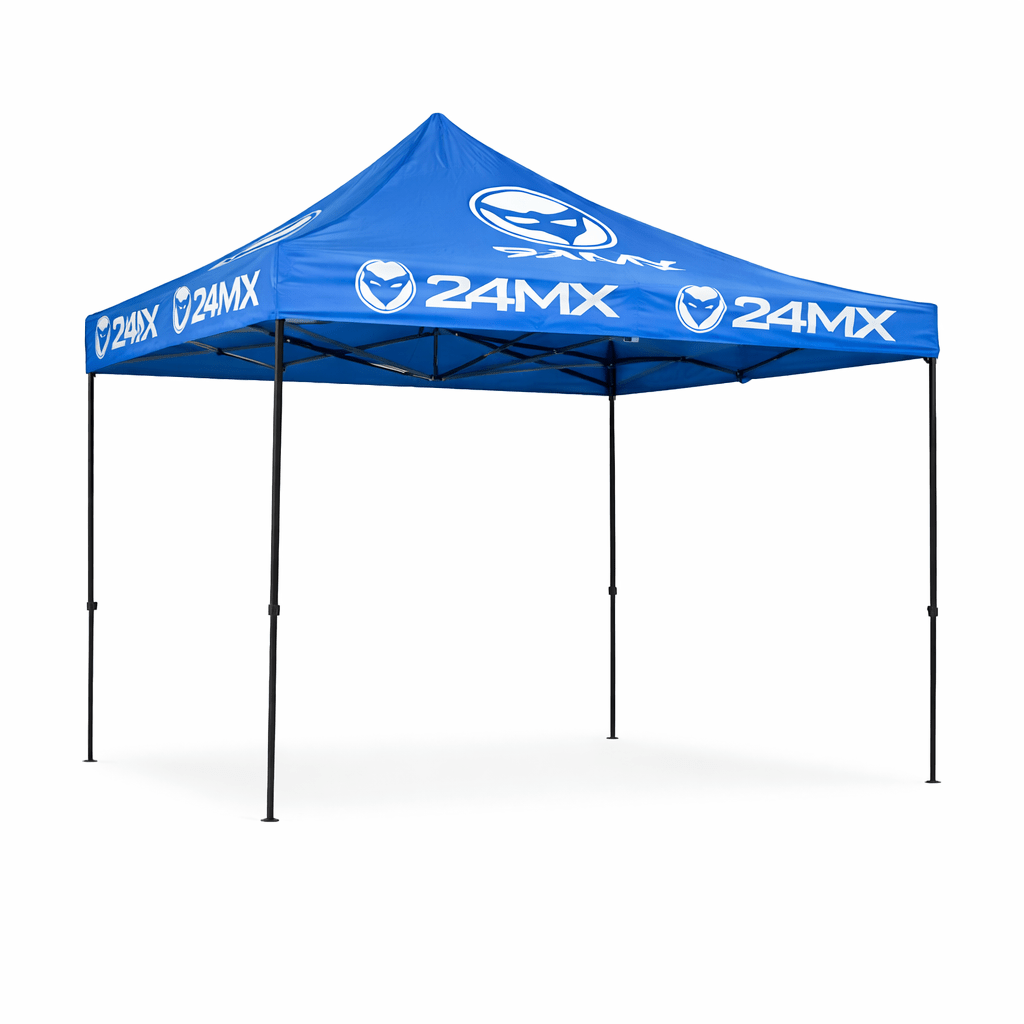 24MX Pavillon 3x3m Blau mit Wänden - FestivalStuff