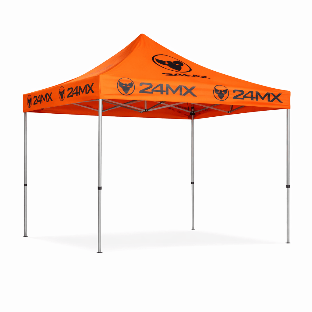 24MX Pavillon 3x3m Orange mit Wänden - FestivalStuff