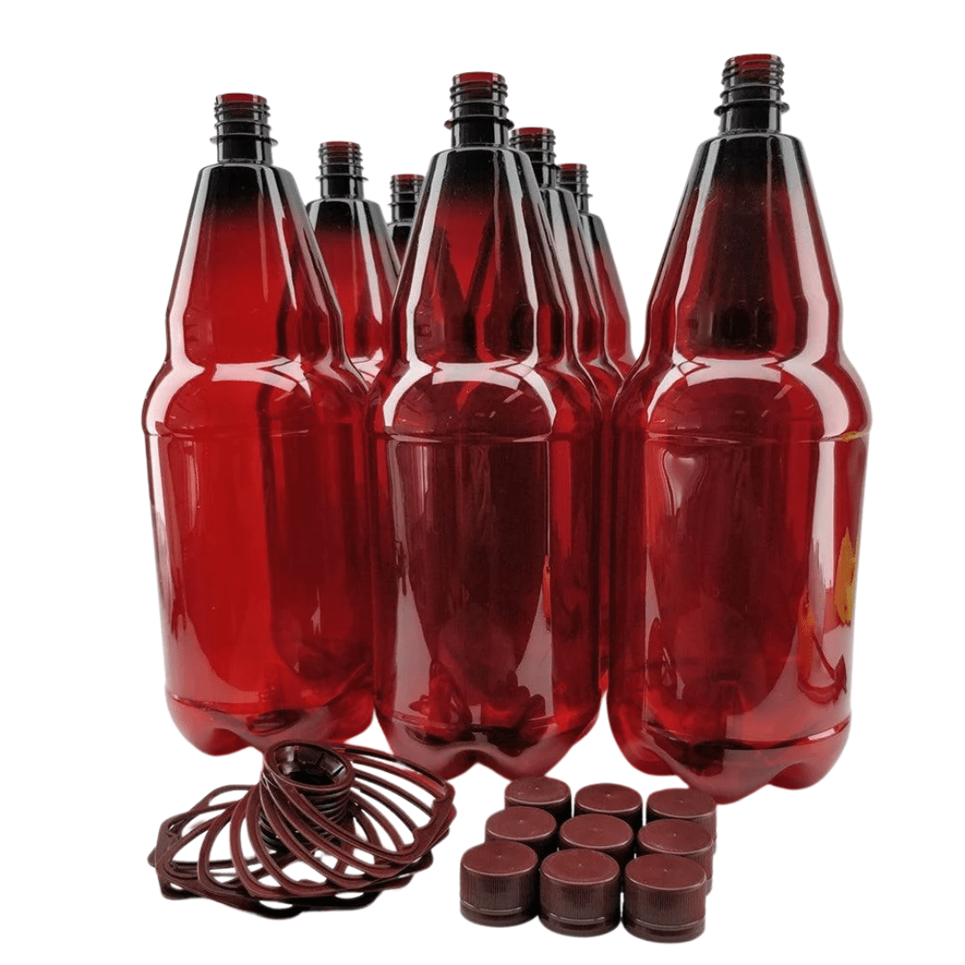2,5L Braun-PET Festivalflasche mit Griff & Verschluss - FestivalStuff
