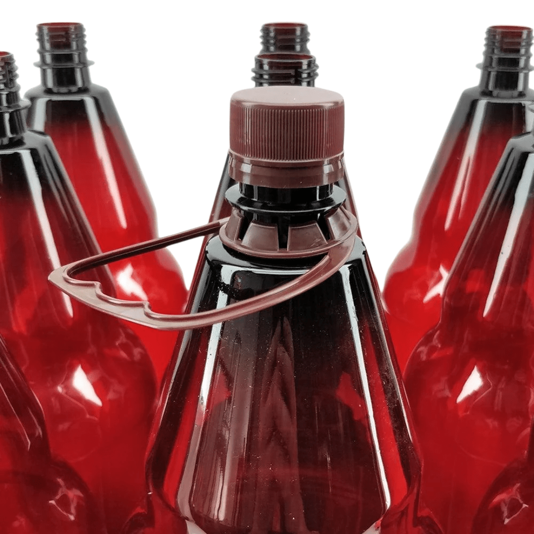 2,5L Braun-PET Festivalflasche mit Griff & Verschluss - FestivalStuff