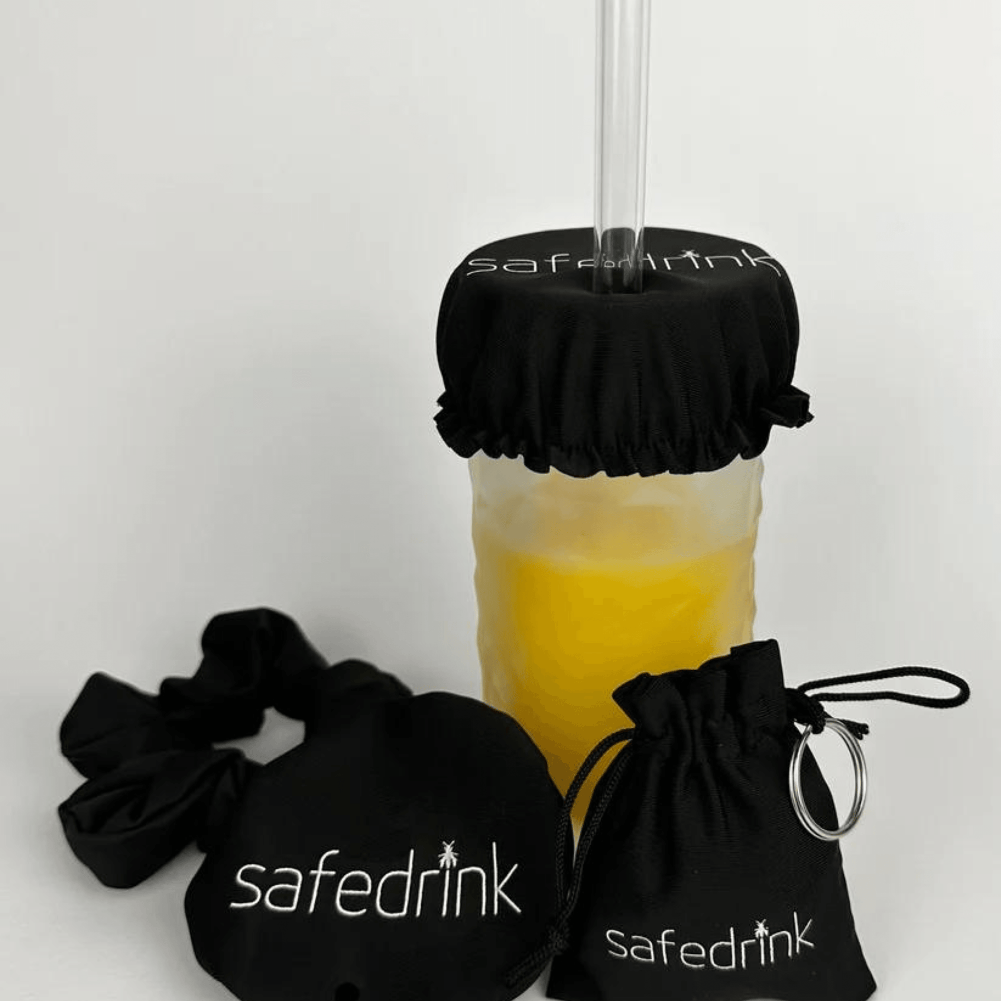 Savedrink Scrunchie Set Schwarz - FestivalStuff