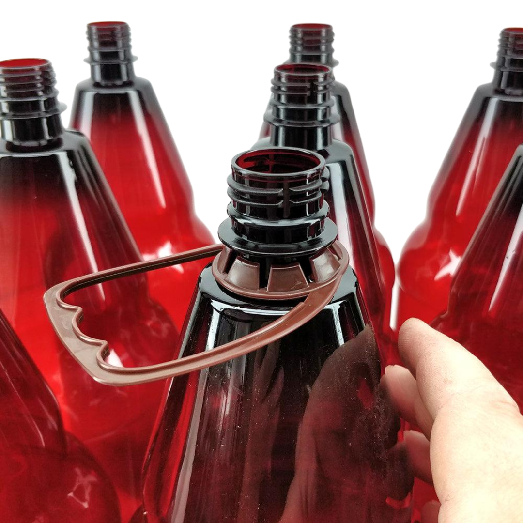 2,5L Braun-PET Festivalflasche mit Griff & Verschluss