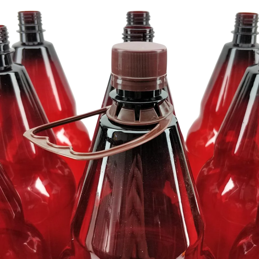 2,5L Braun-PET Festivalflasche mit Griff & Verschluss