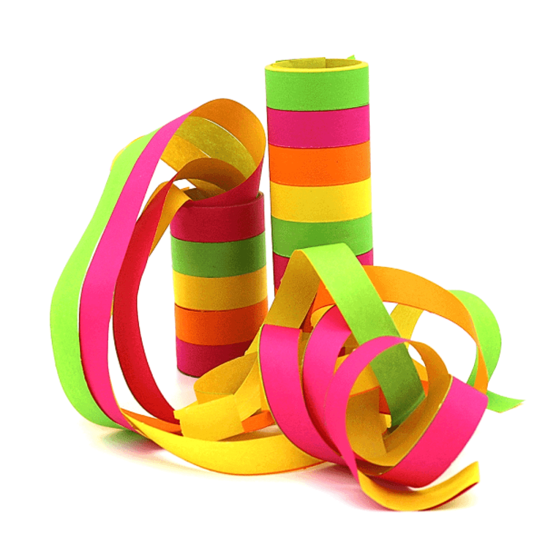 2x Luftschlange neon bunt L. 4 Meter - FestivalStuff