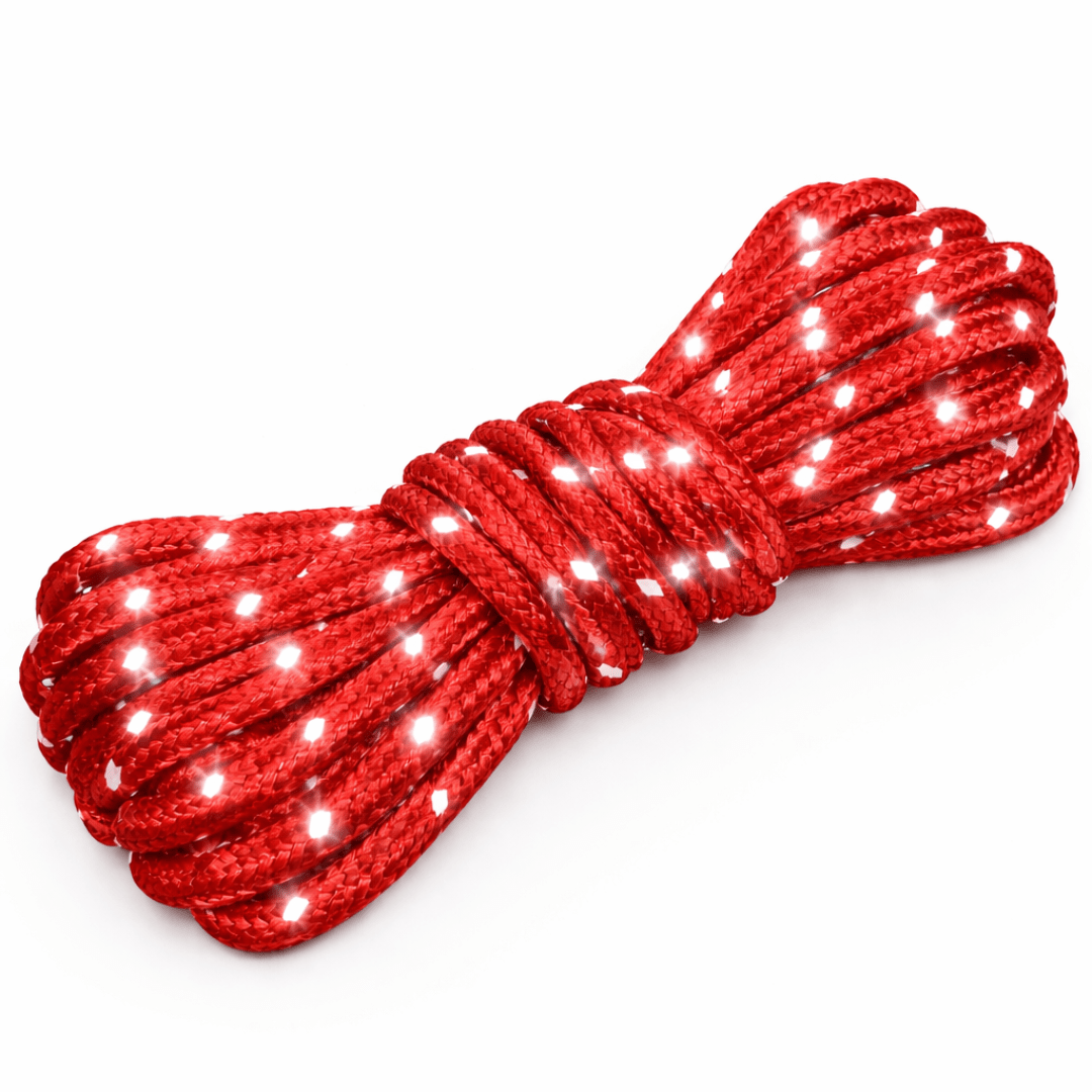 4m Zeltspannleine Rot mit Ratsche - FestivalStuff