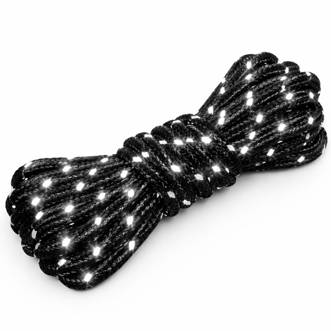 4m Zeltspannleine Schwarz mit Ratsche - FestivalStuff