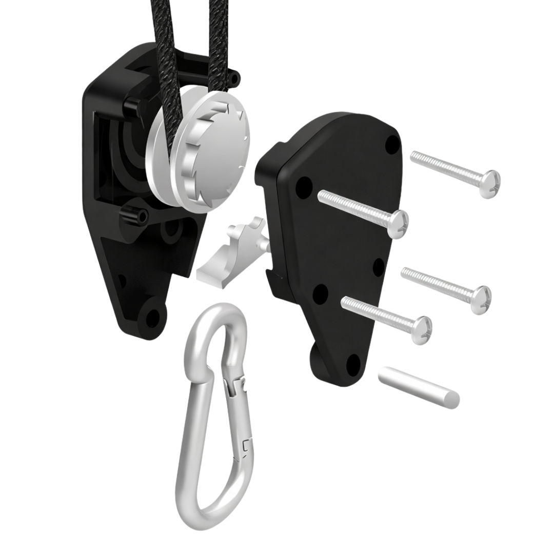 4m Zeltspannleine Schwarz mit Ratsche