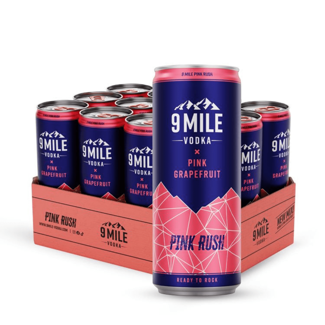 9 MILE Vodka Pink Rush Dose 0,33L - FestivalStuff