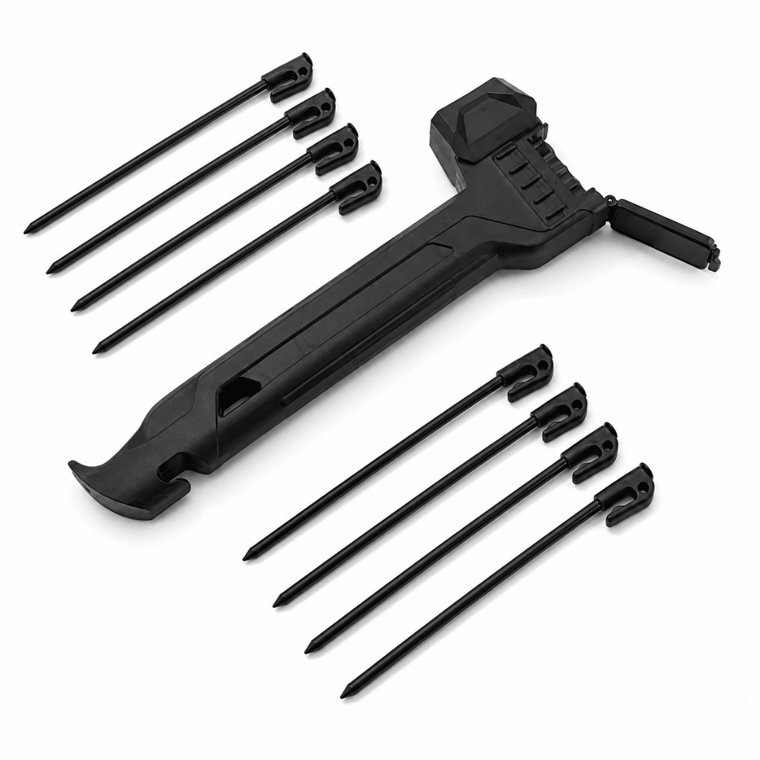 9-teiliges Zelt- & Pavillon Hammer Set mit Heringen - FestivalStuff