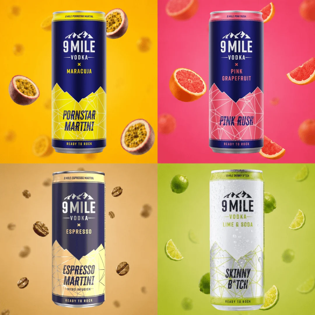 9 MILE Festival Pack XL mit 48 Drinks & T-Shirt GRATIS