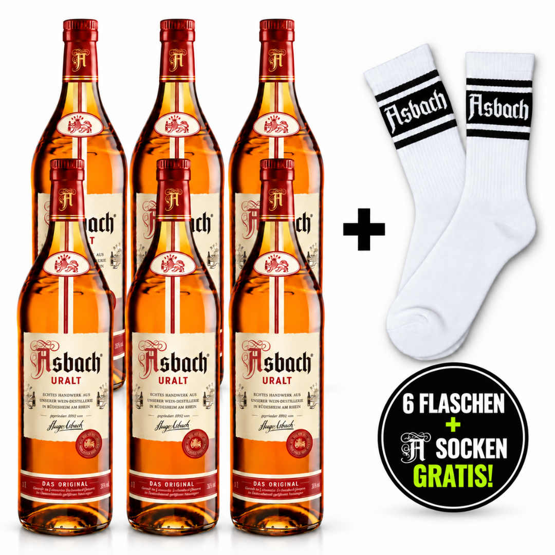 Asbach Festival Bundle 6 Flaschen + Tennissocken GRATIS