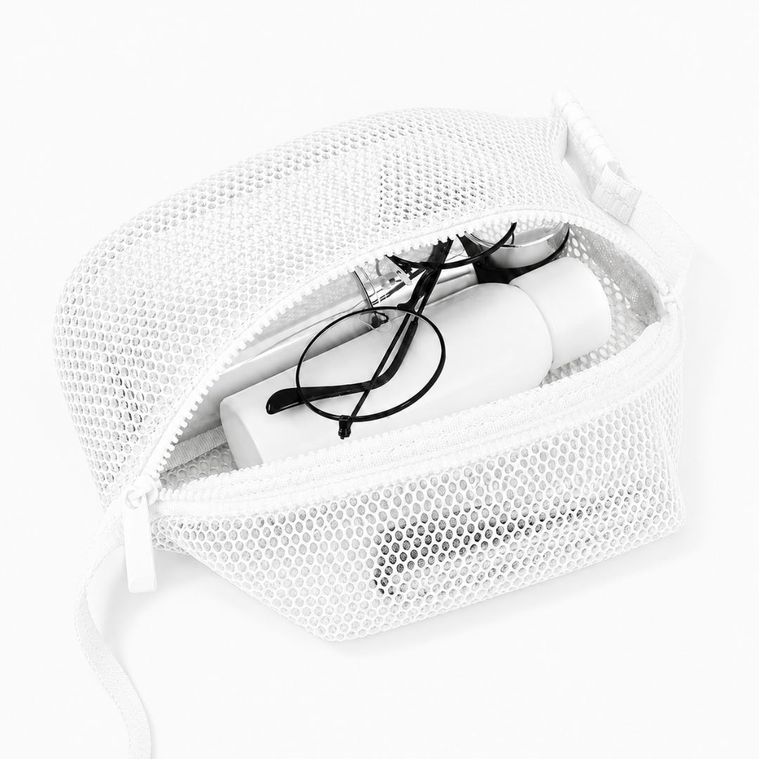 Bauchtasche Netz Transparent Look Weiß