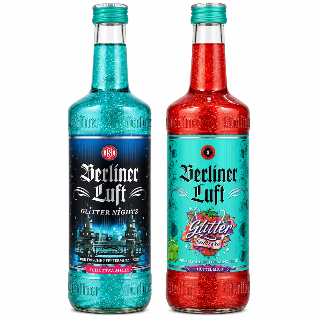 Berliner Luft Glitter Set Erdbeere und Glitter Nights 2 × 0,7 l