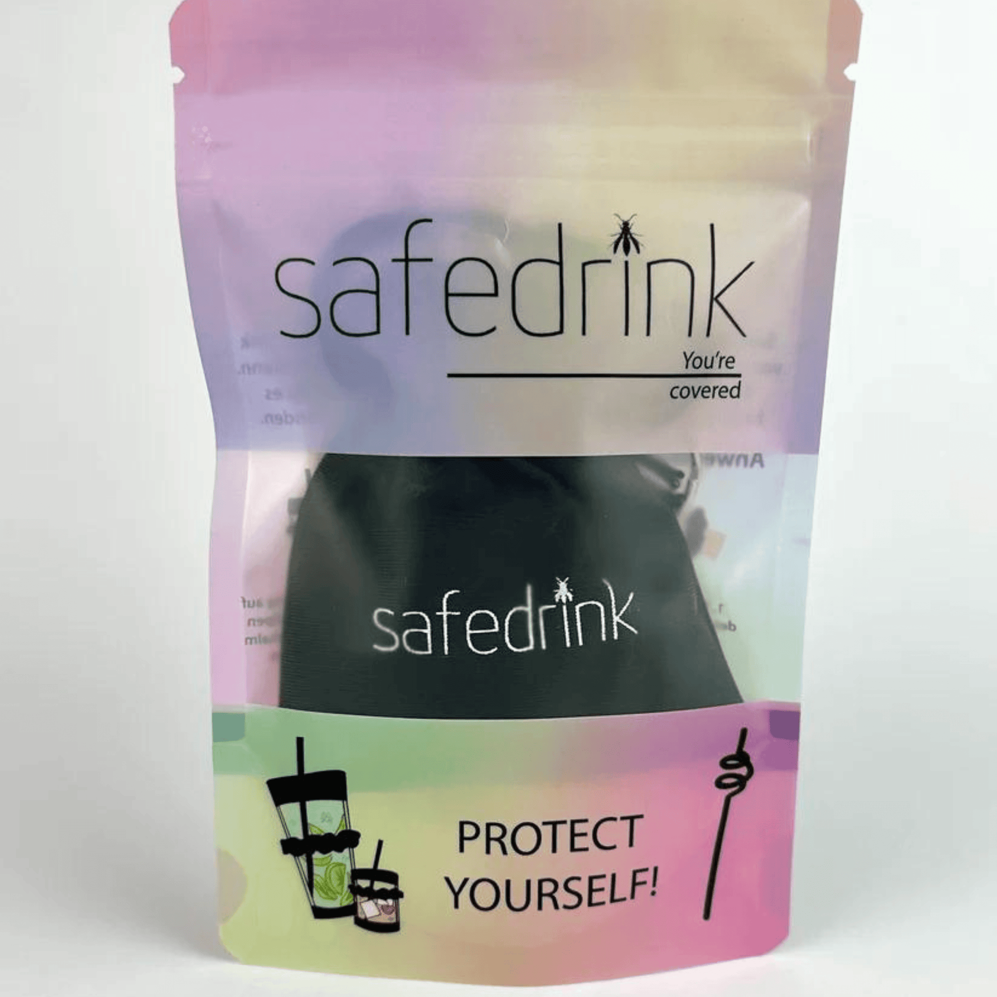 Safedrink Getränkeabdeckung Tasche Schwarz - FestivalStuff