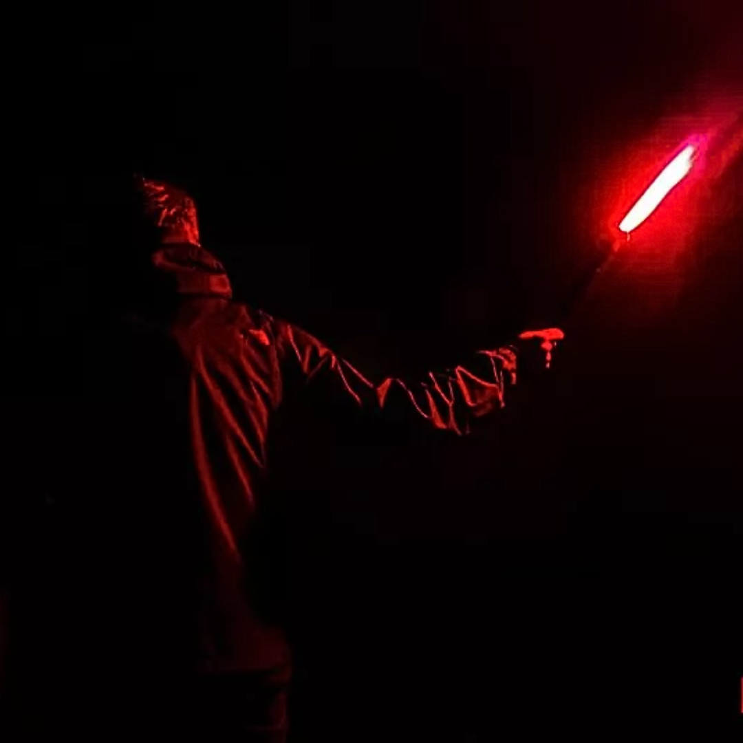 Breslauer Bengalo Farbwechsel blau zu rot 60s