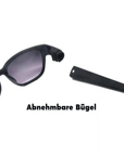 Schwarze Sonnenbrille Brille mit Versteck Geheimfächern im Bügel - FestivalStuff