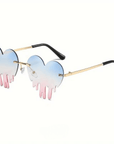 Sonnenbrille tropfenrandlose Herzchen - FestivalStuff