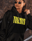 Yellow Techno Premium Hoodie - FestivalStuff